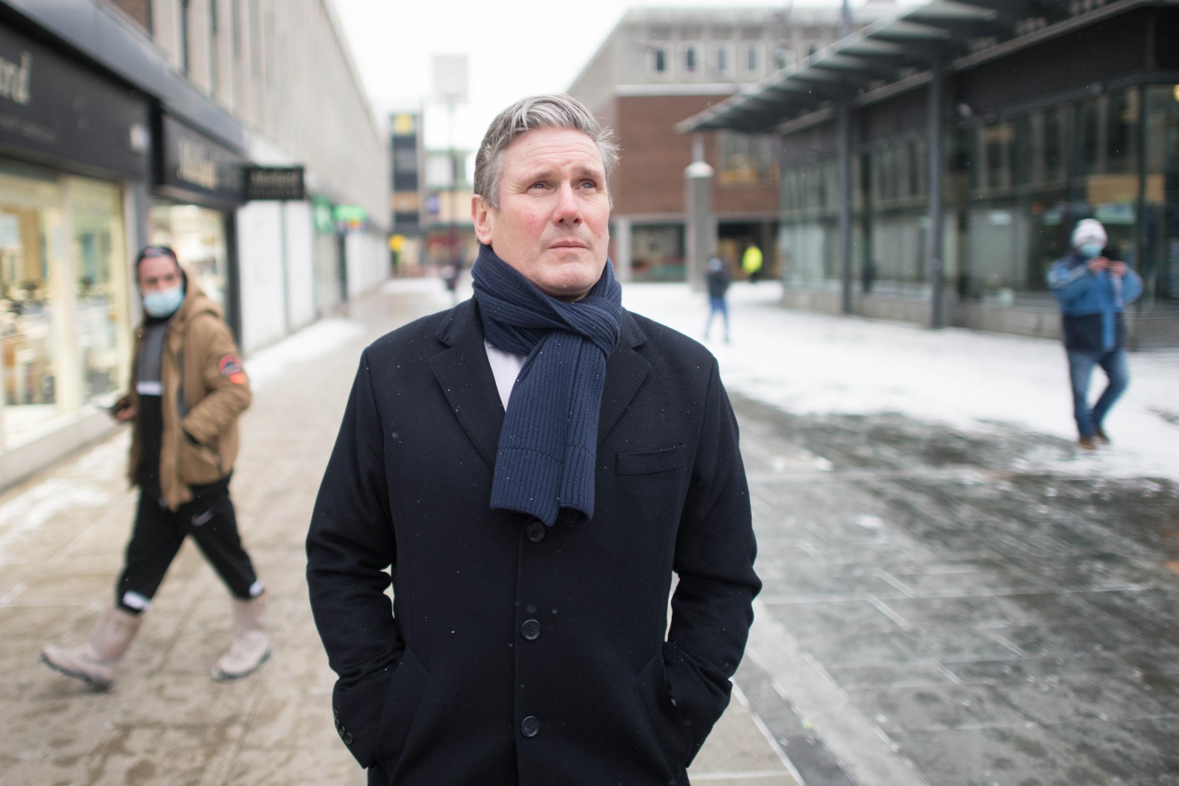 Labour leader Sir Keir Starmer in the centre of Basildon. Picture: Stefan Rousseau/PA Wire.